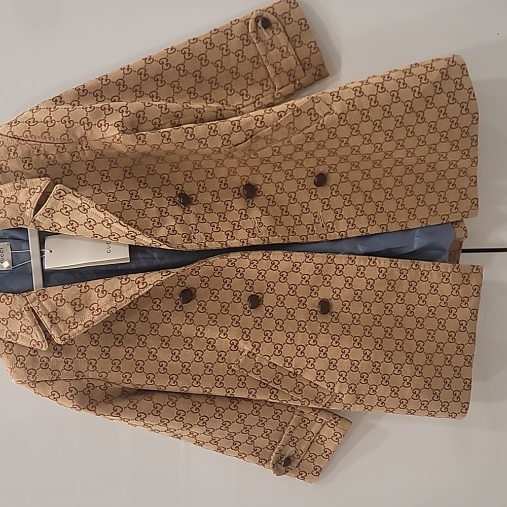 Gucci monogram trench coat